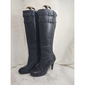 Cole Haan Air Women's 7.5 Jalisa Black Knee High Heeled Boots